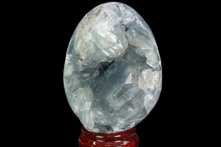 Crystal Filled Celestine (Celestite) Egg Geode - Madagascar #100042